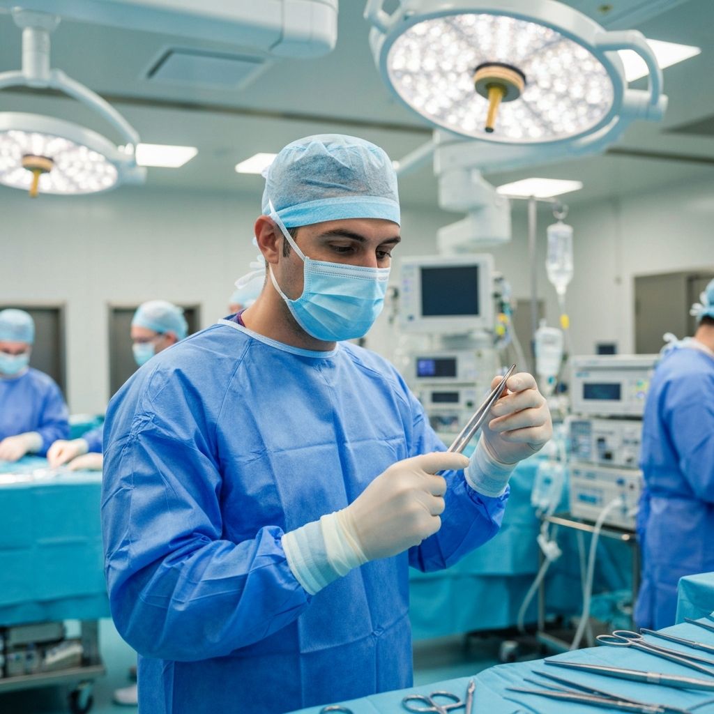 Surgeon in surgical setting